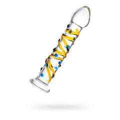 Нереалистичный фаллоимитатор Sexus Glass, стекло, прозрачный, 17,5 см