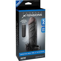 Насадка удлинитель черная с вибрацией Vibrating Real Feel 2 Extension