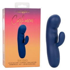 Ультрамягкий вибратор-кролик CASHMERE SILK DUO из жидкого силикона